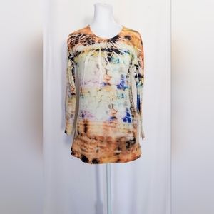 Mushka by Sienna Rose Long Sleeve Multicolor Top Womens Medium